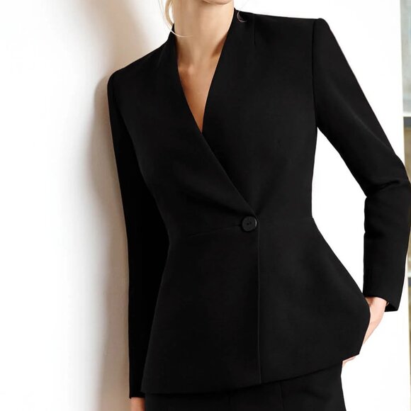Libby London Brompton Performance Tailoring Black Jacket Sleek Elegant Career - Picture 1 of 4